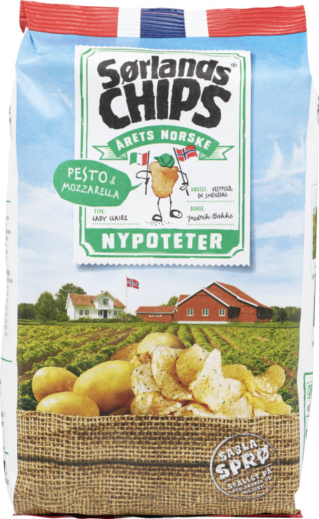 Sørlandschips Pesto&Mozzarella 180g