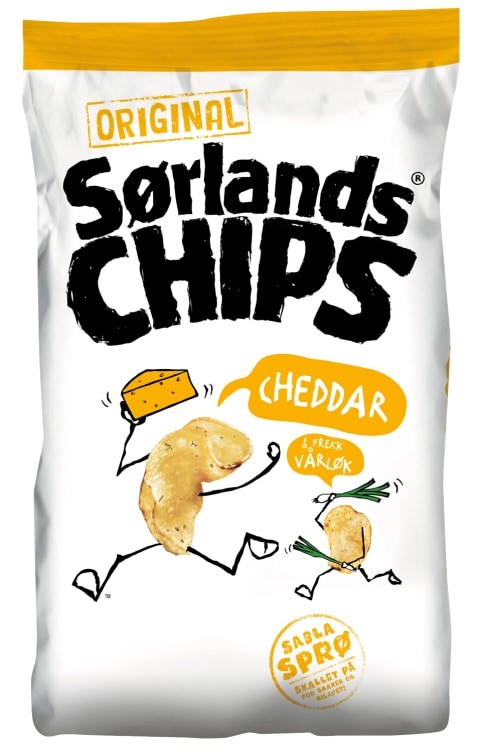 Sørlandschips Cheddar&Vårløk 180g