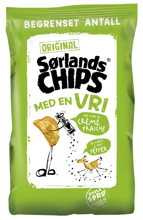 Sørlandschips Creme Fraiche 180g