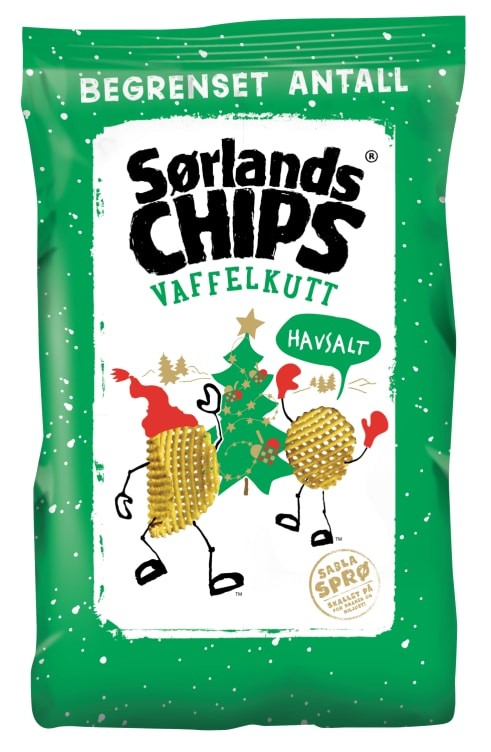 Sørlandschips Vaffelcut Havsalt 180g