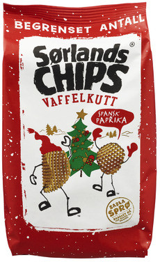 Sørlandschips Vaffelchips Spansk Paprika 180g