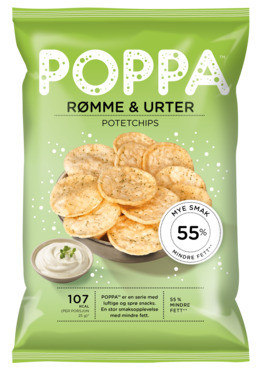 Poppa Rømme & Urter 24x80g
