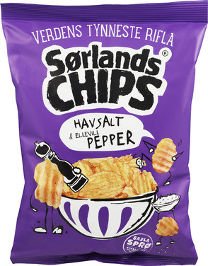 Verdens Tynneste Rifla Sc Havsalt & Pepper 240g