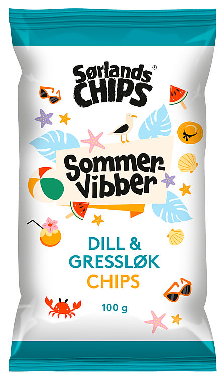 Sørlandschips Dill&Gressløk 100g Sommervibber