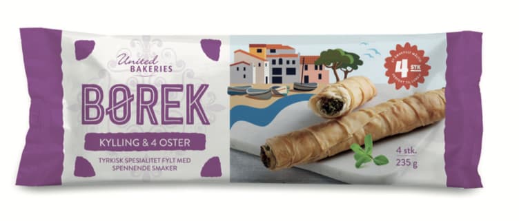 Børek Kylling&Ost 4x100g United Bakeries