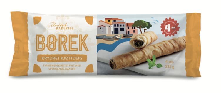 Børek Kjøttdeig 4x100g United Bakeries