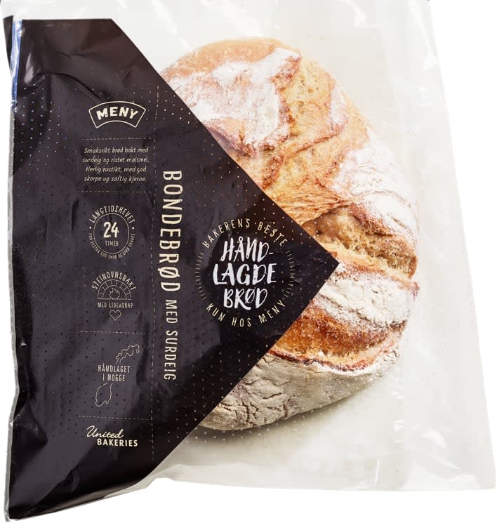 Bondebrød Surdeig Håndlagd 800g United Bakeries