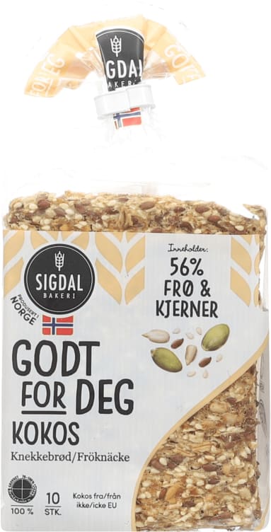 Knekkebrød Kokos 235g Sigdal