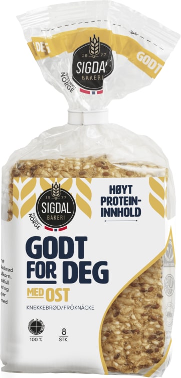 Knekkebrød Godt for Deg Ost 190g Sigdal