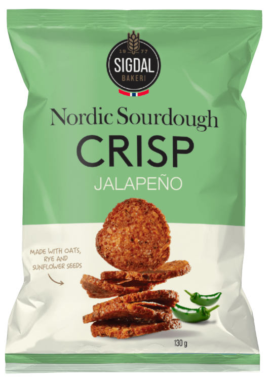 Nordic Sourdough Crisp Jalapeno 130g United Bakeries