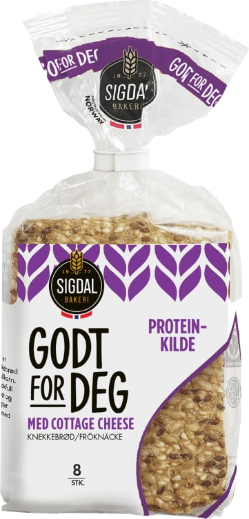 Knekkebrød Cottage Cheese 190g Sigdal