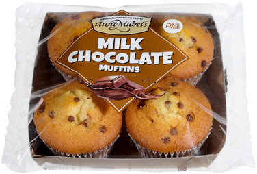 Muffins Milk Chocolate 4pk 280g Aunt Mabels