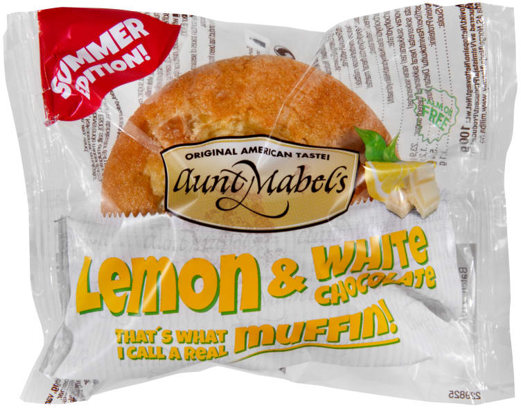 Muffins Lemon &White Choco 100g Aunt Mabels