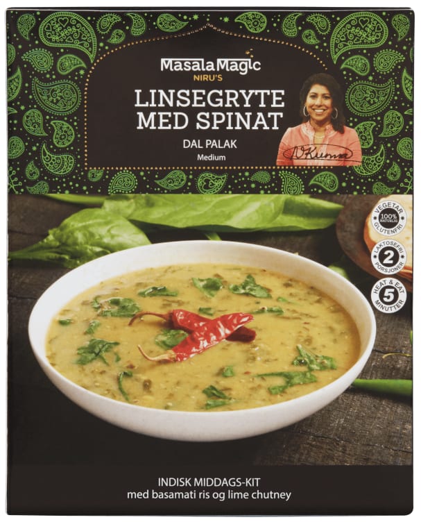 Linsegryte m/Spinat 685g Masalamagic