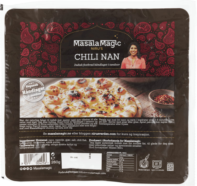 Chili Nan Håndlagde 260g Masalamagic