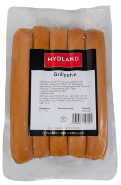 Grillpølser 600g Frys Mydland