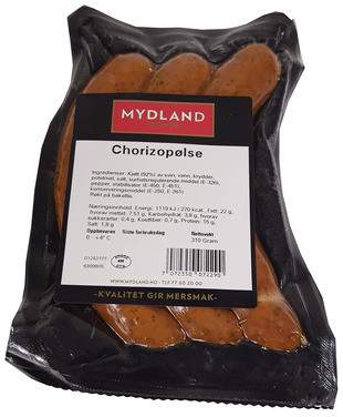 Chorizopølse 310g Mydland