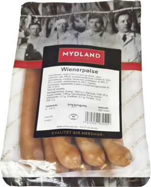 Wienerpølse 400g Mydland