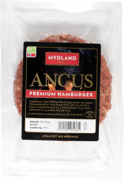 Angus Premium Hamburger 165g Frys Mydland