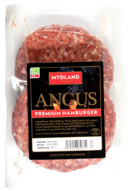 Angus Premium Hamburger 2 X 165g Frys Mydland