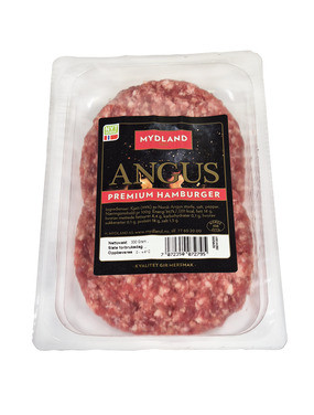 Angus Premium Hamburger 2 X 165g Fersk Mydland