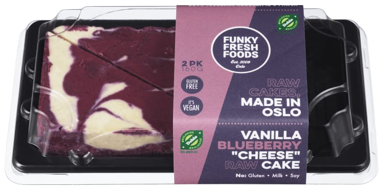 Raw Cake Vegan Vanilje/Blåbær 160g Funky Fresh