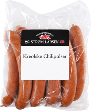 Kreolske Chilipølser, 1 kg, Fersk Strøm-Larsen AS