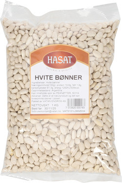 Hvite Bønner 1kg Hasat
