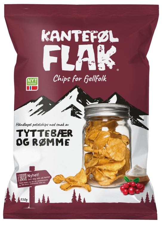 Kantefølflak Tyttebær&Rømme 150g