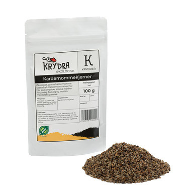 Kardemommekjerner, 100gr Hel, Økologisk Krydra