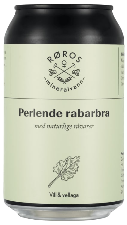 Rabarbradrikk Perlende 0,33l boks Røros