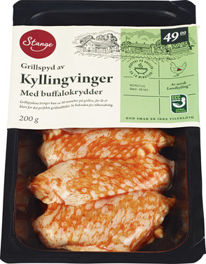 Grillspyd med Kyllingvinger Buffalo 200g