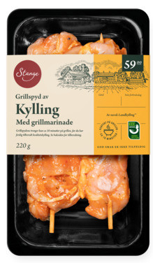 Grillspyd Kylling med Grillmarinade 220gstange
