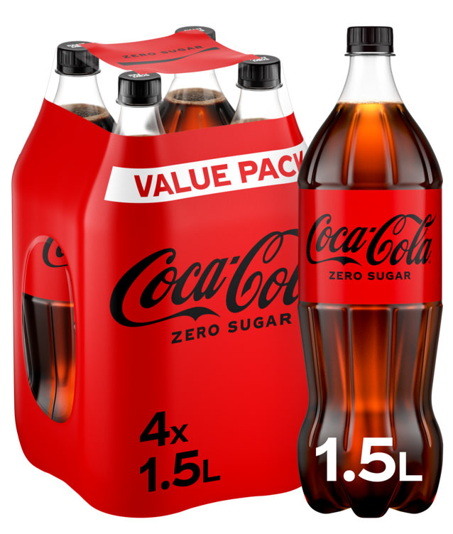 Coca-Cola Zero 1,5lx4 flaske