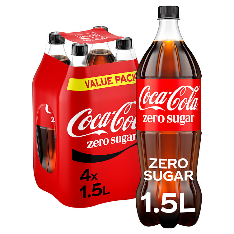 Coca-Cola Zero 1,5lx4 flaske