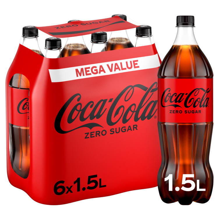 Coca-Cola u/Sukker 1,5lx6 flaske