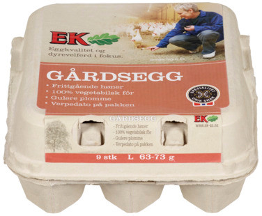 Gårdsegg l 9stk Spesialitet Ek