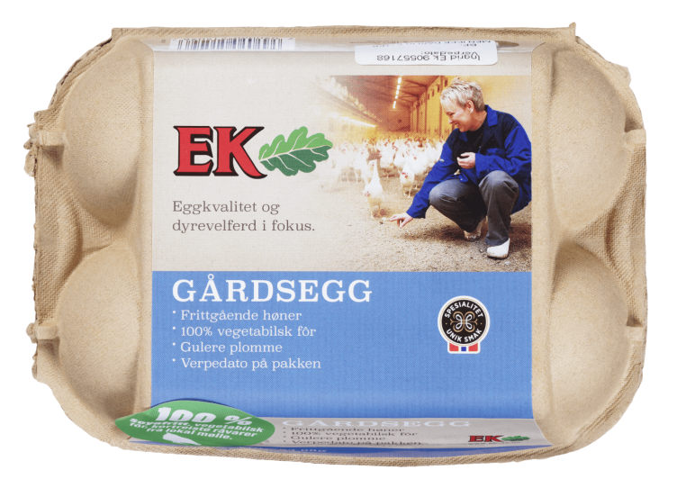 Gårdsegg M/L 6stk Ek