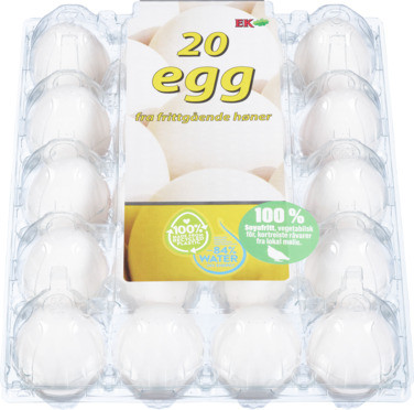 20 Pk Mellomstore Gårdsegg Ek Gårdspakkeri As