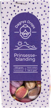 Dagnys Drops-prinsesseblanding Drops med Fyll, 150g Norgodt