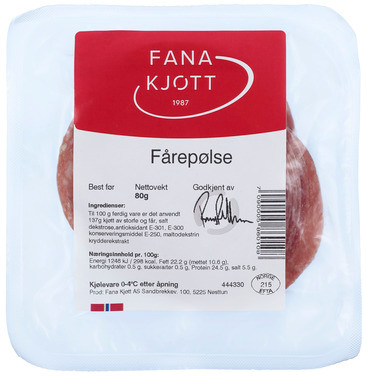 Fårepølse 80g Fanak