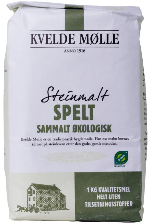 Speltmel Sammalt Økologisk 1kg Kvelde Mølle
