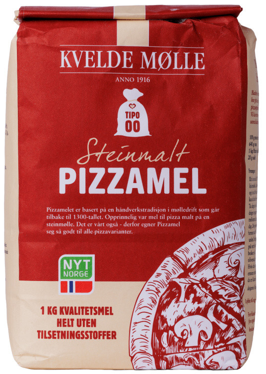 Pizzamel Norsk Steinmalt Tipo 00 1kg Kvelde