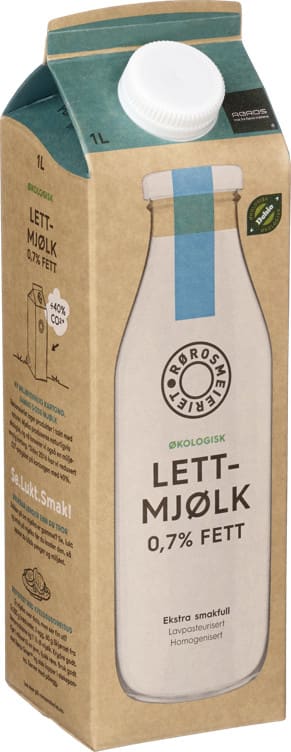 Lettmjølk 0,5% Økologisk 1l Røros