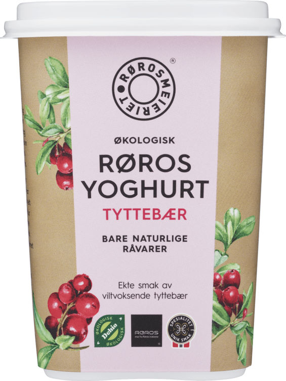 Røros Yoghurt Tyttebær Økologisk 470g