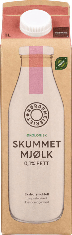 Skummet Mjølk Økologisk 1l Røros