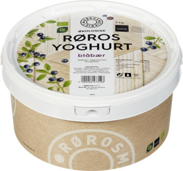 Øko Røros Yoghurt Blåbær 2kg Spann Rørosmeieriet