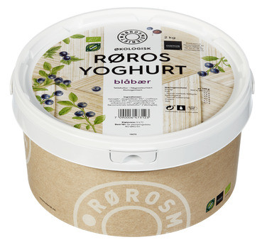 Øko Røros Yoghurt Blåbær 2kg Spann