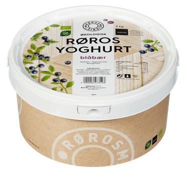 Øko Røros Yoghurt Blåbær 2kg Spann