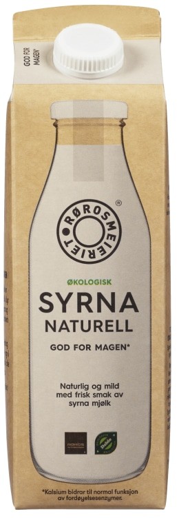Syrna Mjølk Naturell Økol Rørosmeieriet